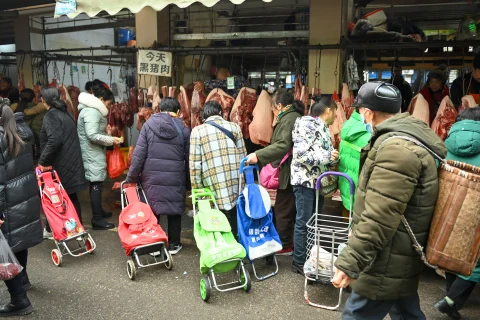 成都民众乘地铁去资阳赶集成新风尚